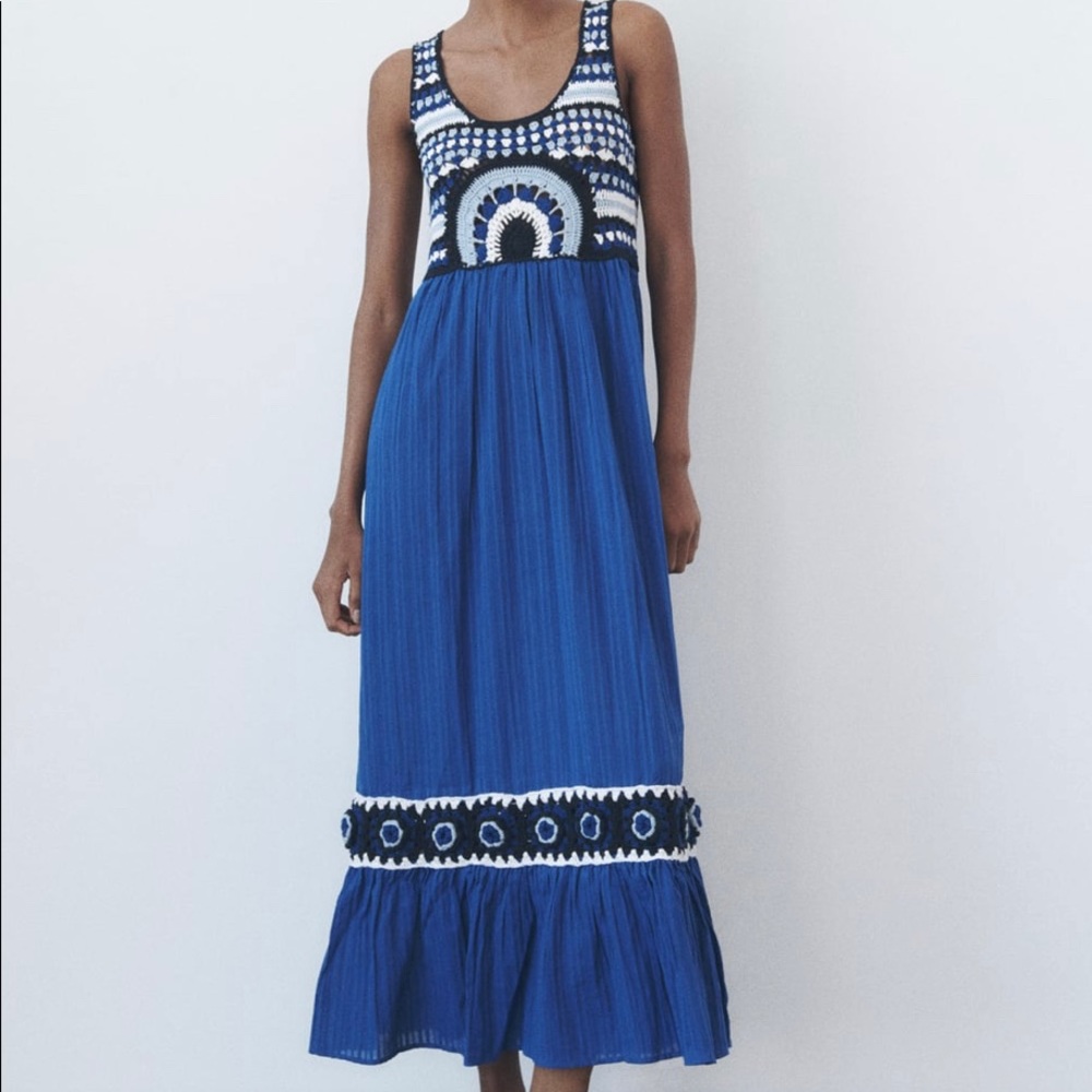 Zara Crochet Detailed Dress